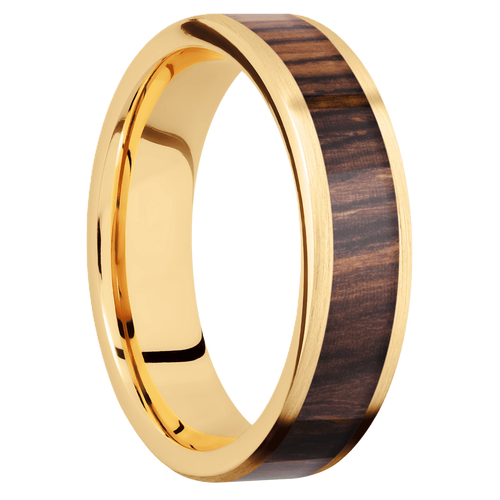 The Meridian – Men's 14K Gold & Cocobolo Wedding Band